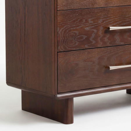 Kommode Koper mit 3 Schubladen in Walnussfarbe