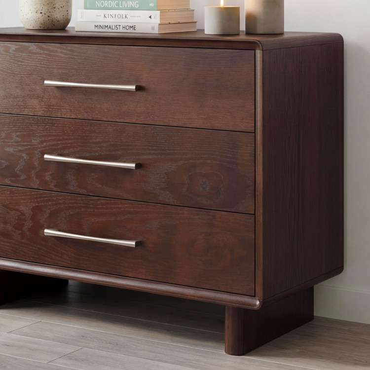 Kommode Koper mit 3 Schubladen in Walnussfarbe