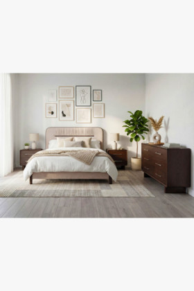 Kommode mit 6 Schubladen in Nussbaumfarbe – 160 cm 2