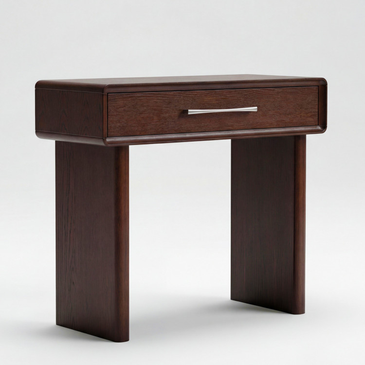 Design-Konsole mit Schublade in Nussbaumfarbe