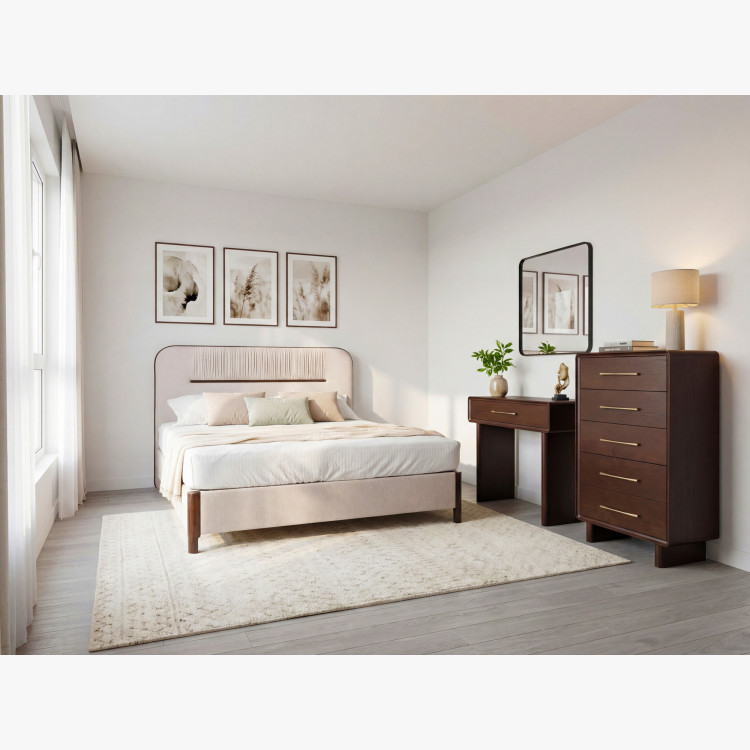 Design-Konsole mit Schublade in Nussbaumfarbe