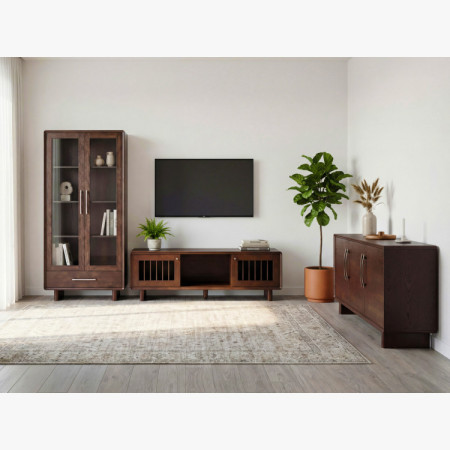 Design TV-Lowboard in nussbaum – 180 cm