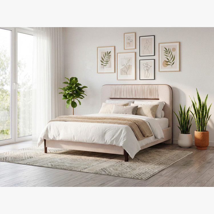 Nachttisch mit 2 Schubladen in Walnussfarbe