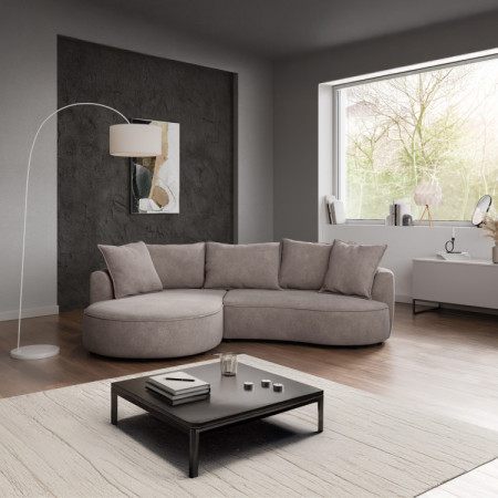 Zaokrohltes Ecksofa SANA – linke Ecke