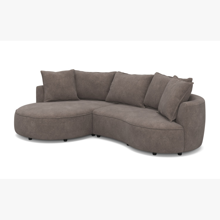Zaokrohltes Ecksofa SANA – linke Ecke