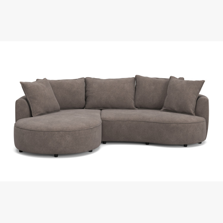 Zaokrohltes Ecksofa SANA – linke Ecke