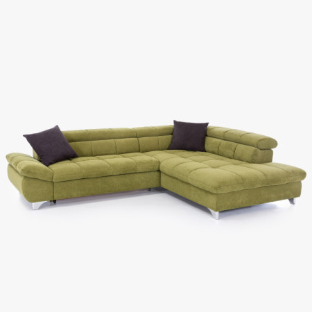 Récksofa mit Schlaffunktion Farbe grün , Ecke rechts