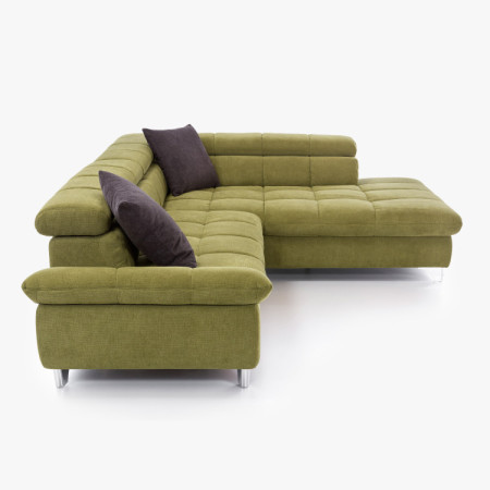 Récksofa mit Schlaffunktion Farbe grün , Ecke rechts