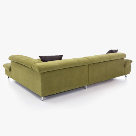 Récksofa mit Schlaffunktion Farbe grün , Ecke rechts
