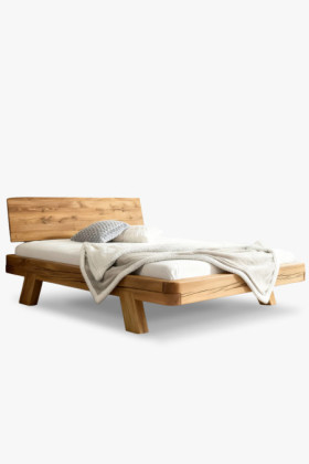 Eichenluxusbett aus Balken Mia 160x200 cm – robustes Doppelbett 2