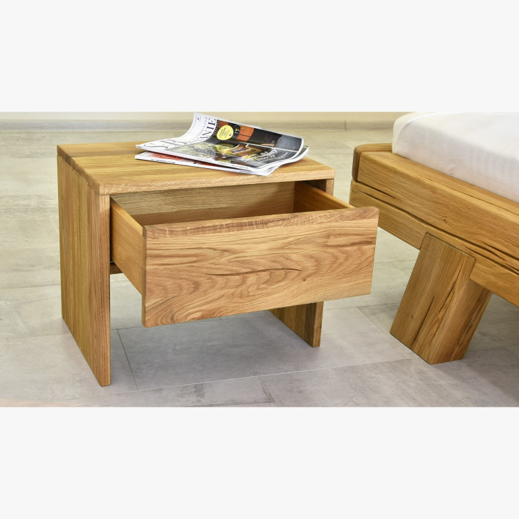 Eichenluxusbett aus Balken Mia 160x200 cm – robustes Doppelbett