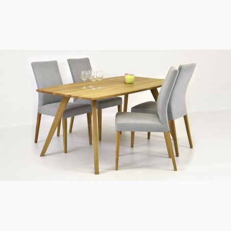 Jedálenský set pre štyri osoby z masívneho dreva Madrid stoličky