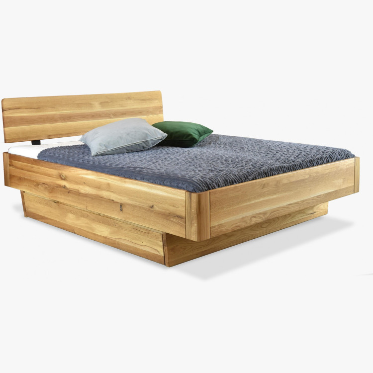 Abgerundetes Massivholz-Doppelbett Stockholm 160x200 cm