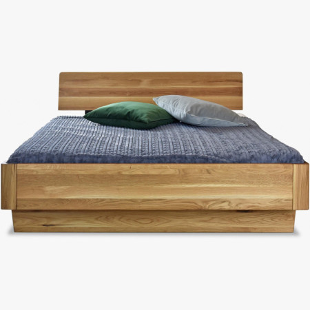 Abgerundetes Massivholz-Doppelbett Stockholm 160x200 cm