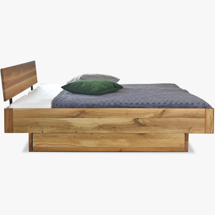 Abgerundetes Massivholz-Doppelbett Stockholm 160x200 cm