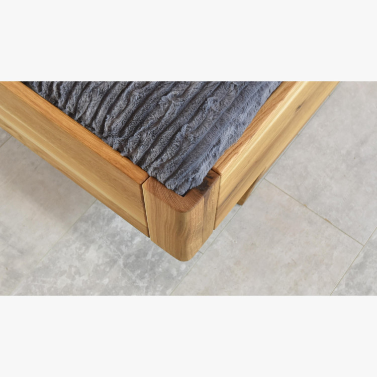 Abgerundetes Massivholz-Doppelbett Stockholm 160x200 cm