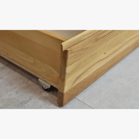 Abgerundetes Massivholz-Doppelbett Stockholm 160x200 cm