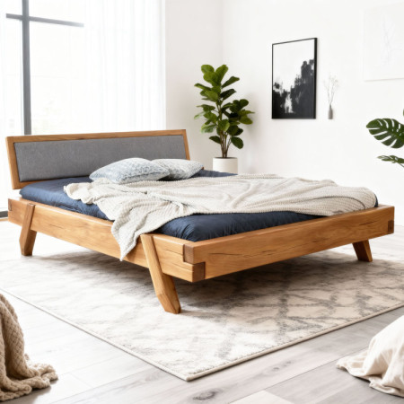 Luxusní postel z dubových trámů Spider 160 x 200 - robustní & elegantní