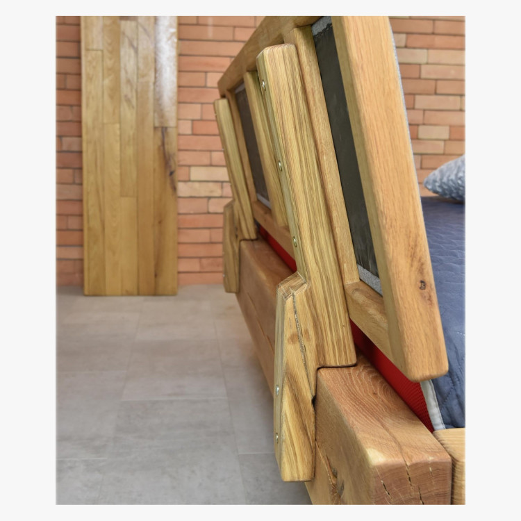 Luxusní postel z dubových trámů Spider 160 x 200 - robustní & elegantní