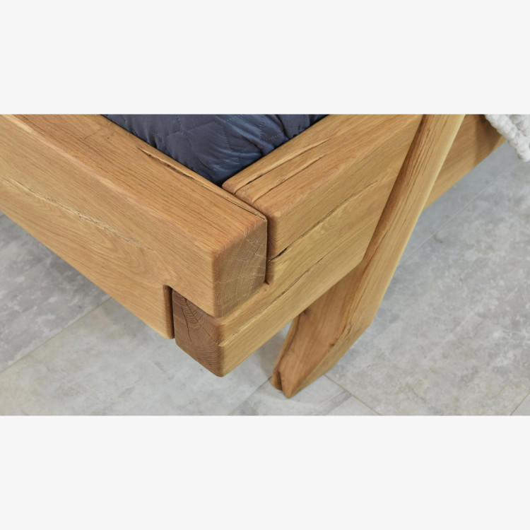 Luxusní postel z dubových trámů Spider 160 x 200 - robustní & elegantní