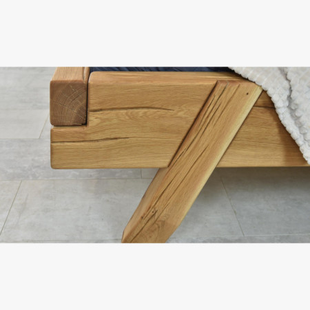 Luxusní postel z dubových trámů Spider 160 x 200 - robustní & elegantní