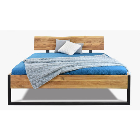 Futonbett massiv Eiche IRON 180x200 cm mit Metallfüßen