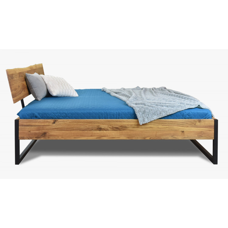 Futonbett massiv Eiche IRON 180x200 cm mit Metallfüßen