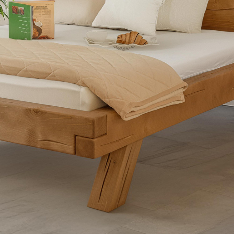 Holzbett aus Balken Miky 160 x 200 cm – Massivholz Fichte