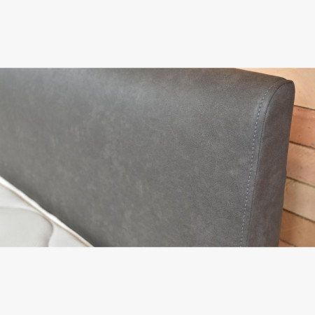 Moderne massive Eichenholz-Bett mit Metallfüßen, Laura 200 x 200