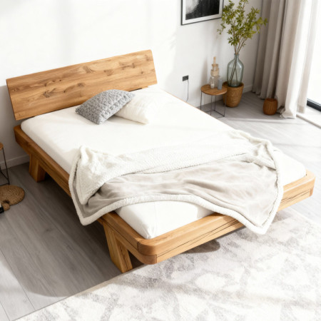 Dubett Luxusbett aus Balken Mia 200 x 200 cm Ehebett