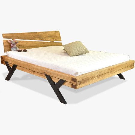 Luxusbett aus Massivholz Modell Y Eiche 180x200 cm