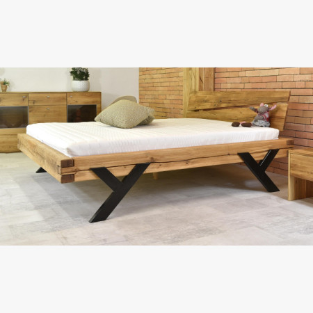 Luxusbett aus Massivholz Modell Y Eiche 180x200 cm