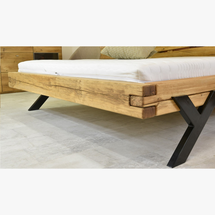 Luxusbett aus Massivholz Modell Y Eiche 180x200 cm