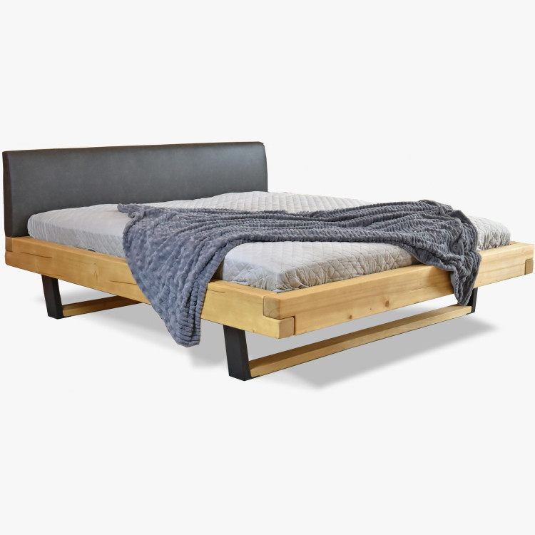 Postel aus Massivholz auf Beinen, Laura Fichte 200 x 200 cm