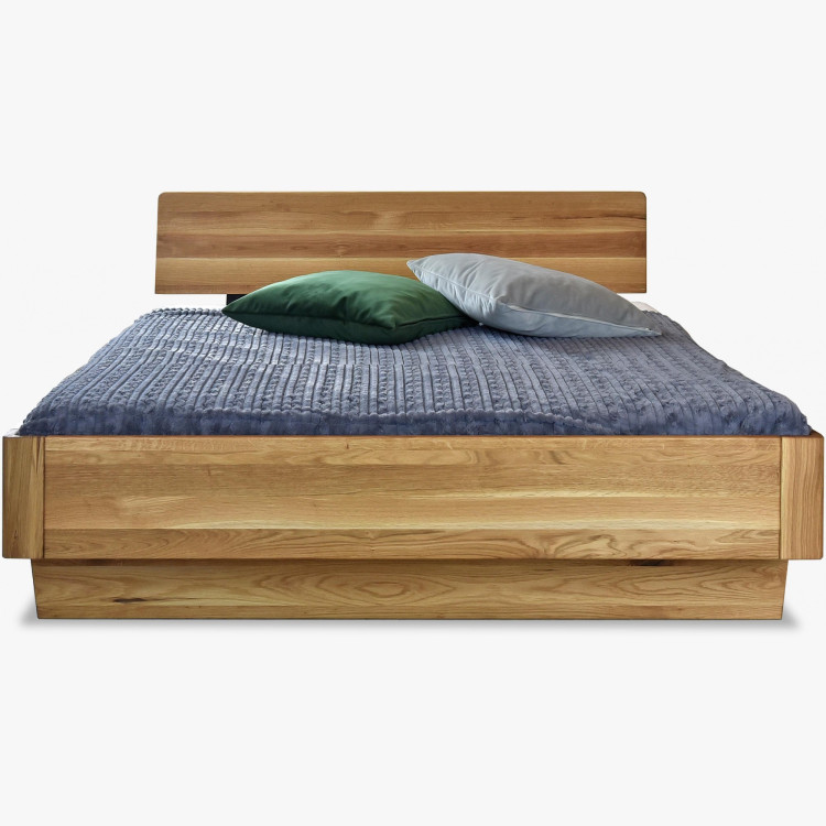 Abgerundetes massives Doppelbett Stockholm 180x200 cm aus Eiche