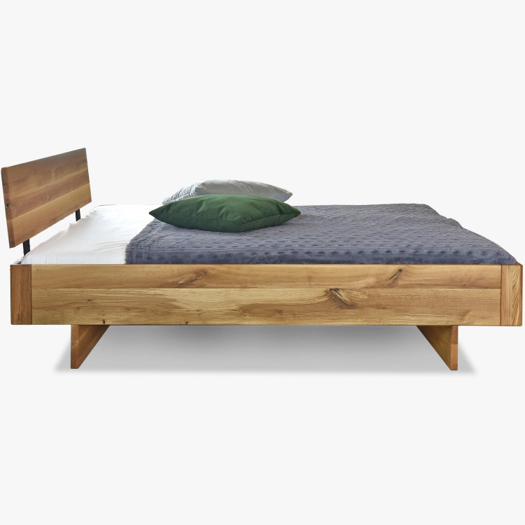 Abgerundetes massives Doppelbett Stockholm 180x200 cm aus Eiche