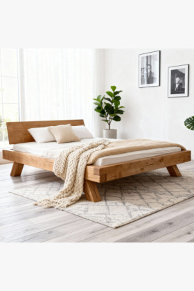 Holzbett aus Balken Miky 180 x 200 cm – Massivholz Fichte