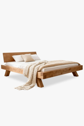 Holzbett aus Balken Miky 180 x 200 cm – Massivholz Fichte 2