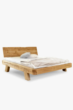 Poste aus Balken MIA Fichte 160x200 cm – Massivholz Doppelbett 2