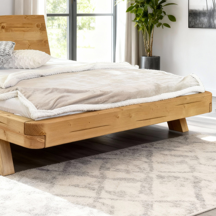 Poste aus Balken MIA Fichte 160x200 cm – Massivholz Doppelbett