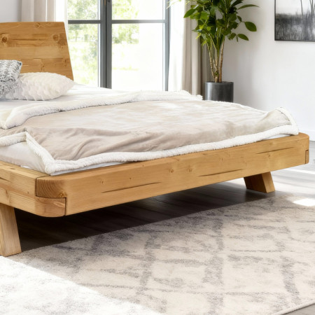 Poste aus Balken MIA Fichte 160x200 cm – Massivholz Doppelbett
