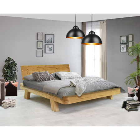 Poste aus Balken MIA Fichte 160x200 cm – Massivholz Doppelbett