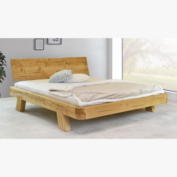 Poste aus Balken MIA Fichte 160x200 cm – Massivholz Doppelbett