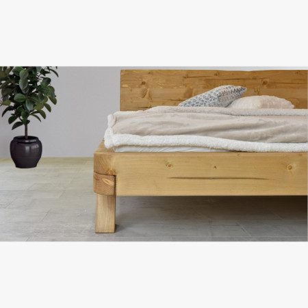 Poste aus Balken MIA Fichte 160x200 cm – Massivholz Doppelbett