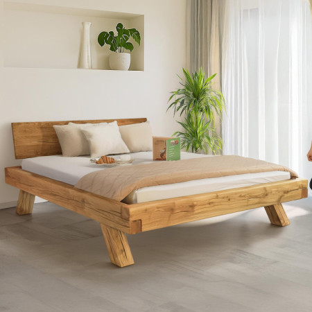Holzbett aus Eiche 180 x 200 Miky – robust & elegant