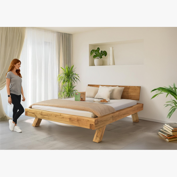 Holzbett aus Eiche 180 x 200 Miky – robust & elegant