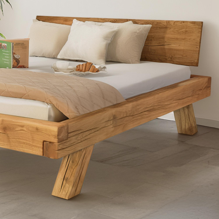 Holzbett aus Eiche 180 x 200 Miky – robust & elegant
