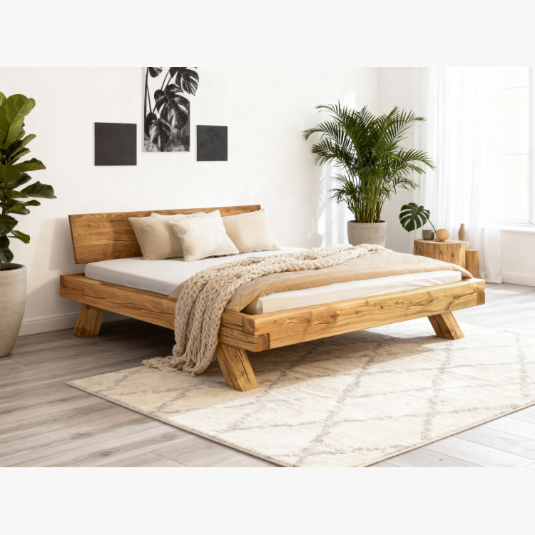 Holzbett aus Eiche 180 x 200 Miky – robust & elegant
