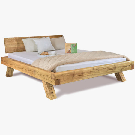 Holzbett aus Eiche Miky 160 x 200 massiv und elegant