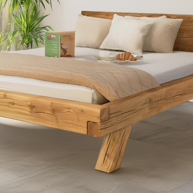 Holzbett aus Eiche Miky 160 x 200 massiv und elegant